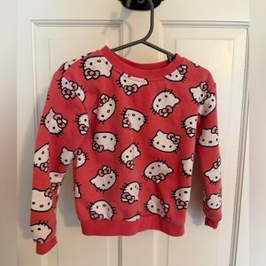 Hello Kitty Pink Graphic Pullover Sweatshirt